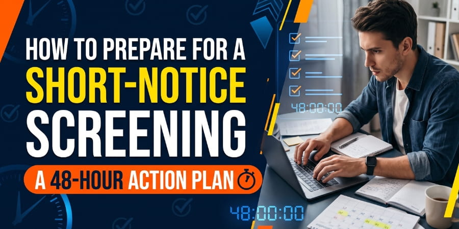 How to Prepare for a Short-Notice Screening A 48-Hour Action Plan